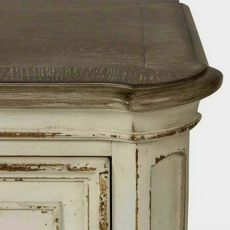 BV1809 - CH : Tủ 6 Ngăn Kéo Giả Cổ - Màu Trắng Kem 